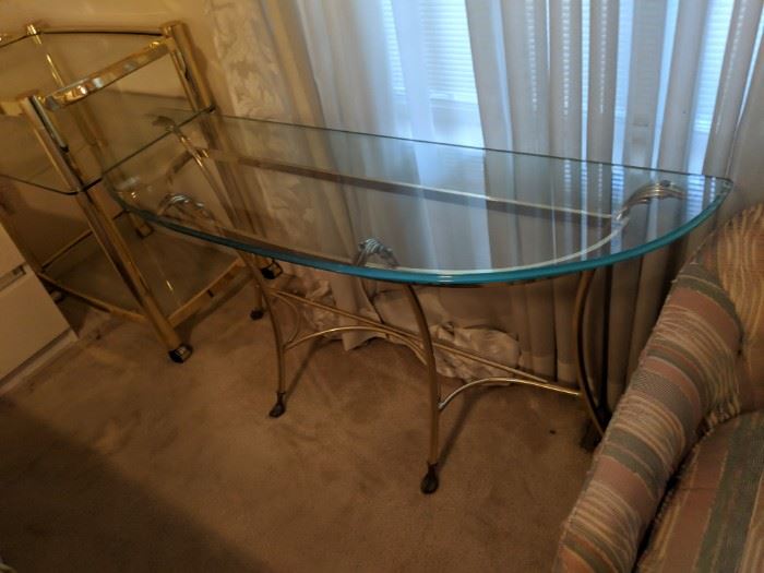 Nice brass/glass entry/sofa table