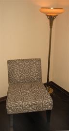 2nd Chair & floor lamp, lamps have dimmer feature