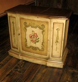 Folk Art Scrolled Look Cabinet