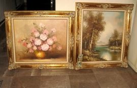 Oil on Canvas Artwork in nice frames  