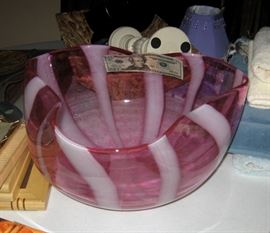Large Art Glass Bowl
