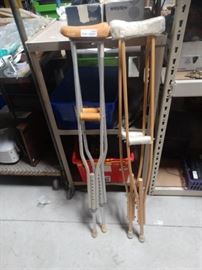 Lot of 2 Pairs of Crutches