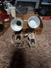 Lot of 2 Vintage Desk Lamps