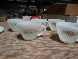 Lot of Anchor Hocking FireKing Dinnerware made in .....