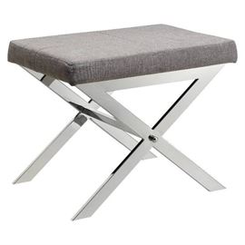 Ornelas Chrome Metal Base Stool Inspire Q