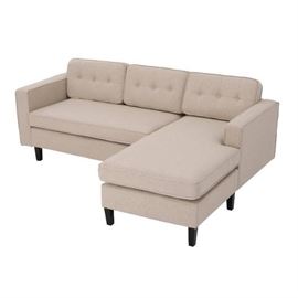 Wilder MidCentury 2Piece Chaise Sectional Sofa  ...