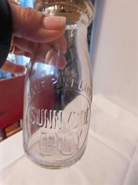 Sunnyside Dairy Half Pint Milk Bottle