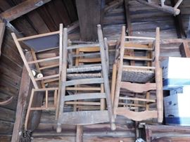 Old Ladderback Chairs