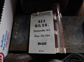 Rex Oil Company Advertising Rain Gauge