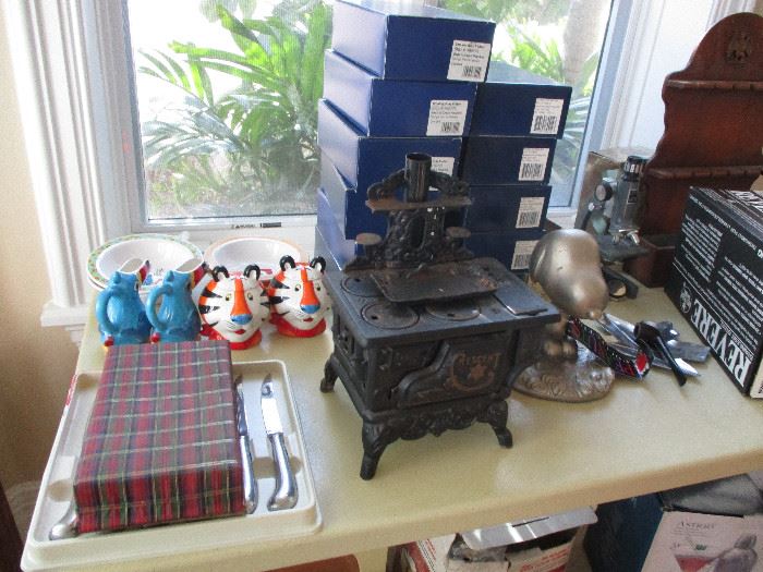 Antique miniature cast iron stove