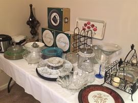 lots of serving pieces