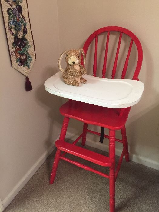 painted high-chair