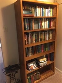 another oak bookcase and more books