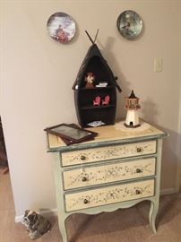 painted chest, nautical decor