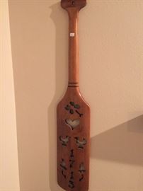 Tell City carved paddle
