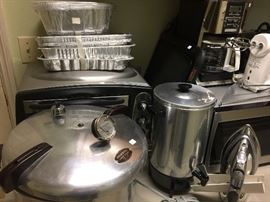 Pressure cookers, Toaster oven, Microwave, etc.