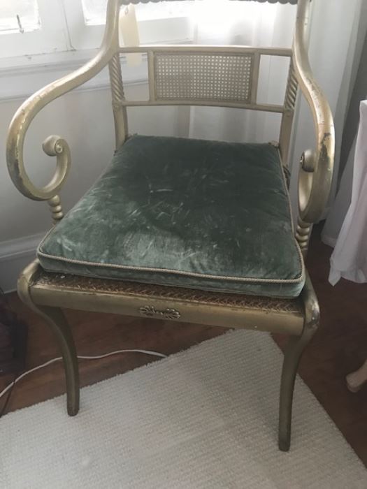 Italian gold leaf chair, very elegant