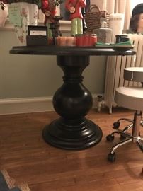 pottery barn round table, good as large accent or small dining