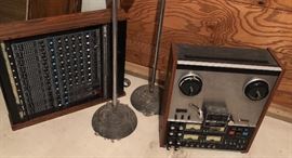 MICROPHONE STANDS, REEL TO REEL, MIXING SYSTEM 