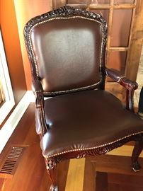 Leather occasional chair- we have a pair