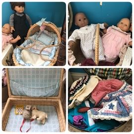 American Girl dolls- Samantha, 2 Bitty Baby’s plus accessories and clothing