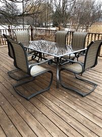 Patio set with 6 chairs