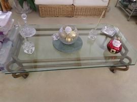 Glass/Gold cocktail Table