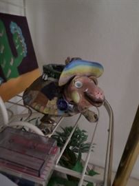 Terra Cotta Painted Outdoor Turtle Planter