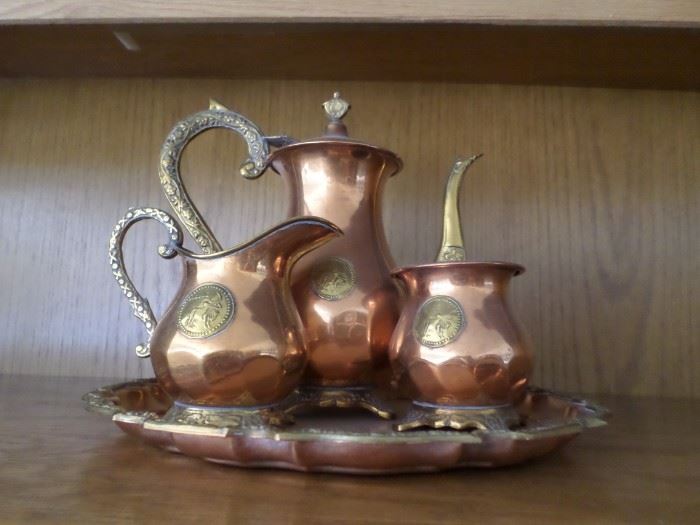 Copper tea/coffee set