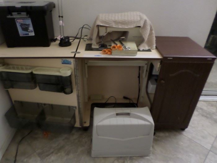 Singer Sewing Machine in Work Station