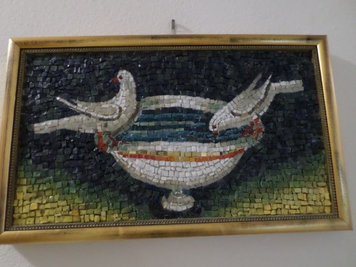 Vintage Mosaic picture from Ravena, Italy