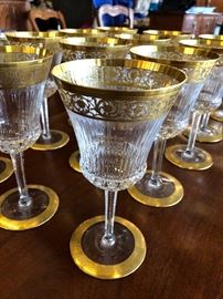 St Louis Crystal Thistle Goblets
