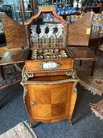 Louis XV Liquor Cabinet with Sevres Plaques