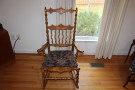 carved rocking chair