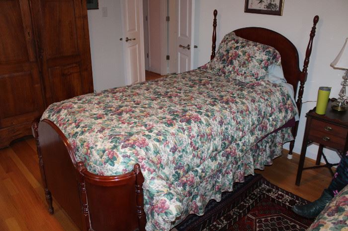 vintage twin bed