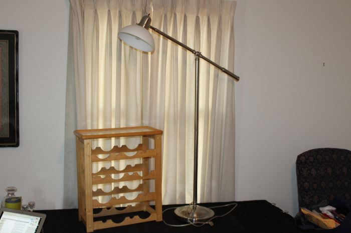 wine rack and lamp