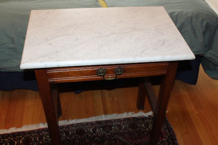 small marble topped table