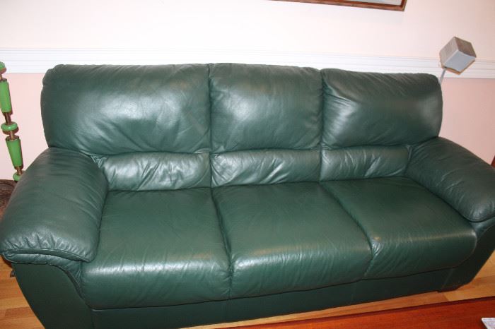 Green Leather Sofa