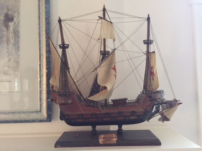 Spanish Caravelle Ship Model.