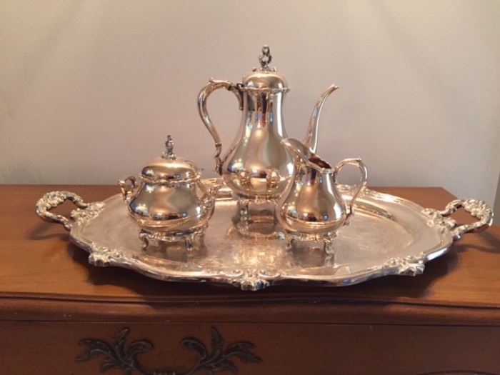 Reed & Barton 7040 Silver Plated Tea Set.