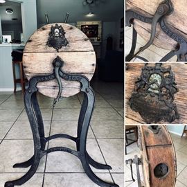 Late 1800's Antique Kent Rotary Knife Sharpener. $1,495. Made in England. Dimensions: 28ʺW × 9ʺD × 40ʺH. Rare to find with the stand, and just overall hard to find in the U.S.