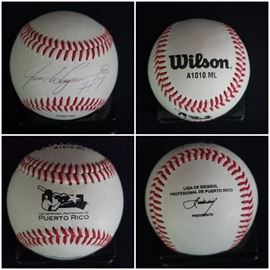 Signed baseball. Ivan "Pudge" Rodriguez (HOF). Estate sale price: $200