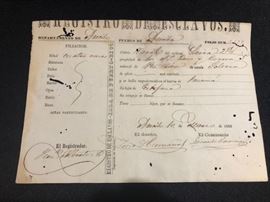 1800's   Slave Registry $150