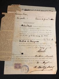 1913 Affidavit signed by Rafael Martinez Nadal $350