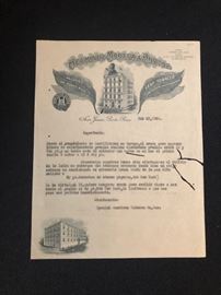 Herminio Madera & Hno. Inc, an spanish american tobacco company, letter of notification about changes in tobacco industry as an effect of the hostilities that later developed in the WWII. $200
