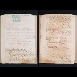 Detailed law suit filed in Utuado, Puerto Rico year 1886 Estate sale price: $350