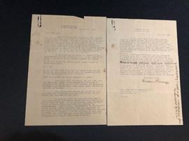 1933 Historic letter by Theodore Roosevelt, from his office as Governor of the Phiippines. The letter was a private conversation, at the time, addressed to Mrs. Muna Lee, wife of former Puerto Rico Governor Luis Munoz Marin. The topic of the letter: If Puerto Ricans should be giving the opportunity to have part in their goverment. $1,200