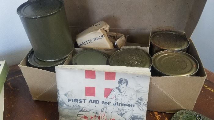 WWII MRE rations in a can in the original box