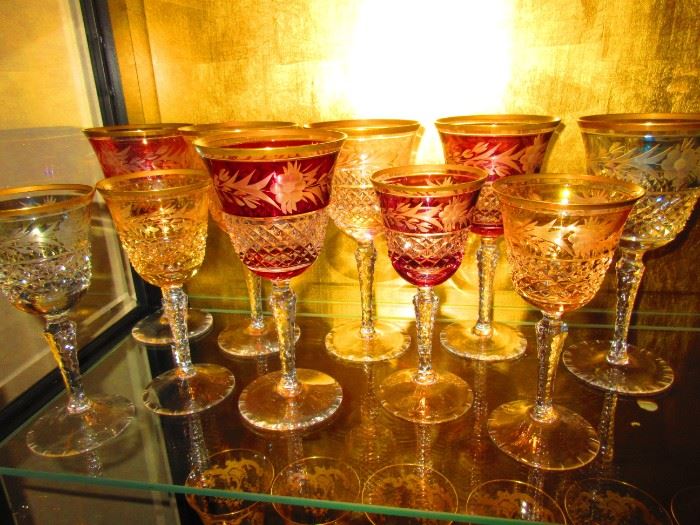 Etched to clear stemware