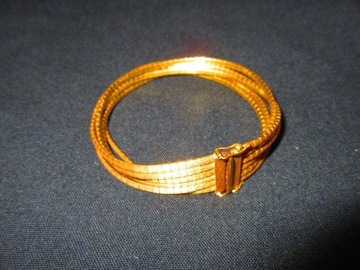 14-karat gold multi-strand bracelet